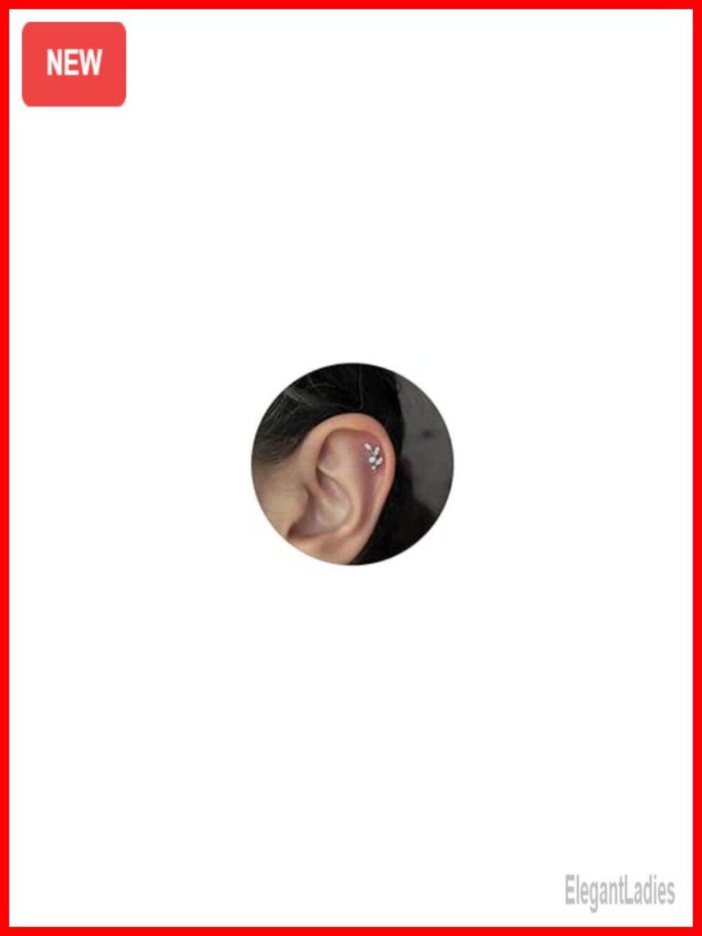 Titanium Flat Back Earrings 16G Cartilage Studs Hypoallergenic